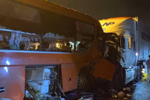 Hiện trường vụ tai nạn. Ảnh: Công an.