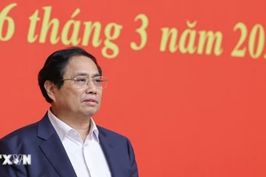 Thủ tướng Phạm Minh Chính chủ trì phiên họp thứ hai. (Ảnh: Dương Giang/TTXVN)