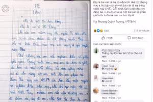 Chết cười bài văn tả mẹ bằng "ngôn ngữ chất và đắt nhất" của cậu bé lớp 4 