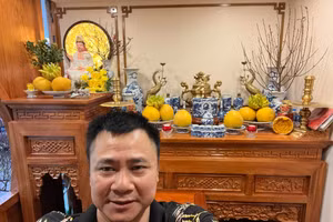 Nghệ sĩ Công Lý, Tự Long khoe mâm cúng ông Công, ông Táo