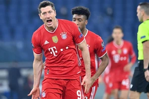 Lewandowski đóng góp 1 bàn trong chiến thắng dễ dàng của Bayern trước Lazio. (Ảnh: Getty).