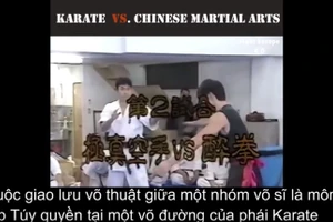 Cao thủ "Túy quyền" bầm dập bởi võ sĩ karate