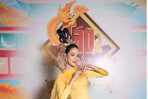 Hé lộ nhan sắc Hằng Nga trong hậu trường Táo Xuân 2024