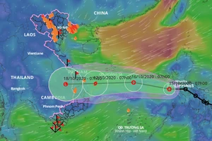 Áp thấp nhiệt đới đã vào biển Đồng và có khả năng gây mưa lớn ở miền Trung.