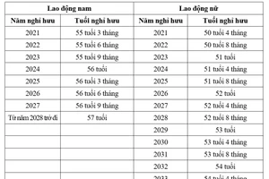 Đề xuất lộ trình tăng tuổi nghỉ hưu đối với quân nhân và cơ yếu