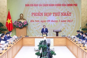 Thủ tướng Phạm Minh Chính, Trưởng Ban Chỉ đạo cải cách hành chính của Chính phủ, chủ trì Phiên họp lần thứ nhất của Ban Chỉ đạo - Ảnh: VGP