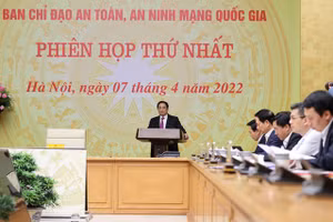 Thủ tướng Phạm Minh Chính: Chủ động bảo vệ độc lập, chủ quyền quốc gia, an toàn, an ninh trên không gian mạng - Ảnh: VGP/Nhật Bắc.