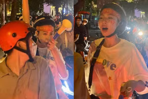 Hoa hậu Nguyễn Thúc Thùy Tiên gây sốt khi "đi bão" mừng U23 Việt Nam vô địch 