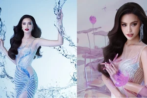 Cận cảnh đầm dạ hội Ngọc Châu sẽ mặc tại Miss Universe 2022 