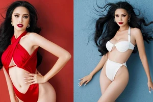 Ngọc Châu khoe ảnh bikini 'cực cháy' trước giờ bán kết Miss Universe 2022