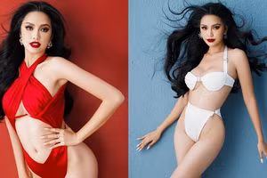 Ngọc Châu khoe ảnh bikini 'cực cháy' trước giờ bán kết Miss Universe 2022
