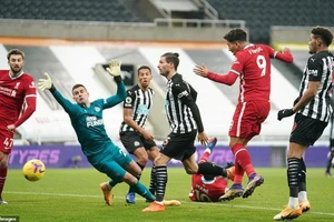 Newcastle phòng ngự kiên cường trước Liverpool.