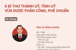 6 Bí thư Thành ủy, Tỉnh ủy vừa được phân công, phê chuẩn