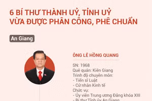 6 Bí thư Thành ủy, Tỉnh ủy vừa được phân công, phê chuẩn