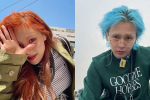 Cặp đôi HyunA và Dawn.