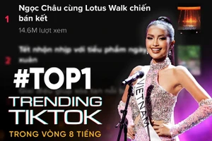 Màn trình diễn trang phục dạ hội của Ngọc Châu đạt Top 1 trending TikTok