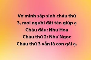 Nhờ cư dân mạng đặt tên cho con, ông câm nín khi nhận kết quả