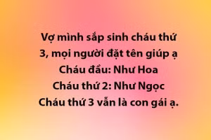 Nhờ cư dân mạng đặt tên cho con, ông câm nín khi nhận kết quả