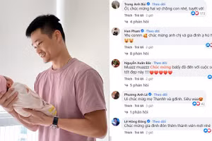 Dàn sao Việt chúc mừng Bảo Thanh hạ sinh con gái