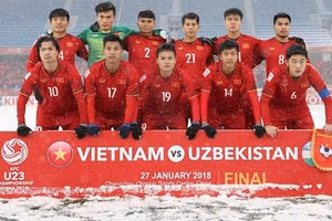 Đội tuyển U23 Việt Nam tham gia VCK U23 châu Á 2018 tại Trung Quốc. 