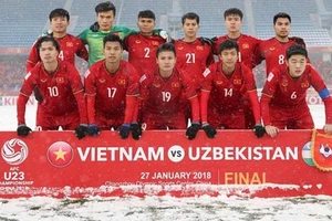 Đội tuyển U23 Việt Nam tham gia VCK U23 châu Á 2018 tại Trung Quốc. 