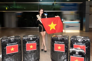 Á hậu Ngọc Hằng mang hơn 100kg hành lý dự Miss Intercontinental 2023
