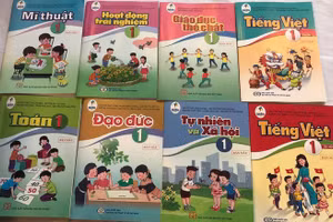 Bộ sách giáo khoa Cánh diều lớp 1.