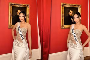 Ngọc Châu mặc áo 'vía' của mẹ, tiết lộ cuộc phỏng vấn kín tại Miss Universe 2022