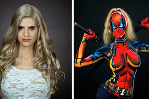 Dùng sơn biến cơ thể thành bất kỳ nhân vật truyện tranh nào