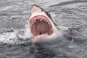 Đối mặt với cá mập trắng, người đàn ông thoát chết thần kỳ 