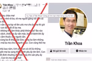 Thông tin đăng tải sai sự thật trên trang Facebook cá nhân Trần Khoa.
