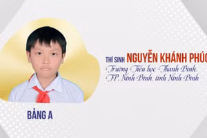 Thí sinh đạt giải Nhất bảng A.