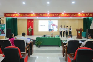 Các đội dự thi cuộc thi “Ý tưởng sáng tạo khoa học và khởi nghiệp nông nghiệp lần V - 2024”. (Ảnh: N.H)