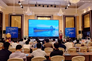 Hội nghị kết nối hãng tàu - doanh nghiệp có hàng container qua cảng Chân Mây, tỉnh Thừa Thiên - Huế. (Ảnh: Đại Dương)