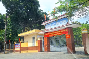 Trường THCS Hùng Vương, TP Huế - nơi các giáo viên bị phụ huynh xông vào chửi bới, xúc phạm danh dự. (Ảnh: Đại Dương)