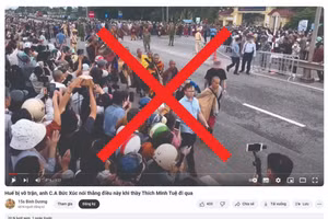 Một video đăng sai sự thật về ông Thích Minh Tuệ từ Youtube "15s Bình Dương" do ông N.V.T. làm chủ tài khoản. (Ảnh: Sở Thông tin và Truyền thông tỉnh Thừa Thiên Huế)