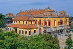 Điện Kiến Trung sẽ được đưa vào phục vụ tham quan tại Cố đô Huế dịp Tết Nguyên đán 2024. (Ảnh: Trung tâm Bảo tồn Di tích Cố đô Huế)