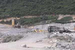 Thủy điện Sông Bồ do Công ty Cổ phần Thủy điện Sông Bồ làm chủ đầu tư khi triển khai xây dựng ở thượng nguồn sông Bồ. (Ảnh: A.K)