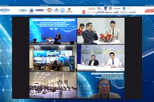 Tọa đàm phiên chung của các điểm cầu tham gia sự kiện Liên kết hệ sinh thái khởi nghiệp Việt Nam kết nối quốc tế. 