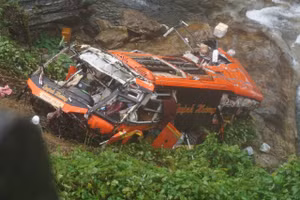 Hiện trường vụ tai nạn.