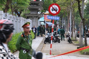 Công an phong tỏa hiện trường.