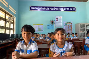 Học sinh trên địa bàn huyện Bắc Trà My, tỉnh Quảng Nam. 