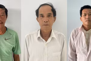 3 kẻ cầm đầu gồm: Nguyễn Huỳnh Văn Đợi, Trần Đình Bá và Đoàn Trọng. Ảnh: Công an