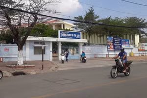 Trường THCS Võ Thị Sáu, nơi em T. đang theo học.