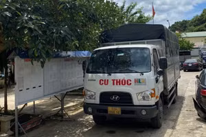 Phương tiện vi phạm bị tạm giữ tại cơ quan Công an.