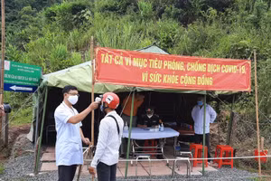 Một chốt kiểm dịch tại khu vực biên giới