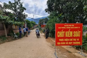 Huyện Phù Yên tiếp tục thực hiện giãn cách khi có ca mắc mới (Ảnh CDC Sơn La)