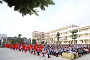 Không gian rộng rãi, khang trang, sạch đẹp của trường THCS Chu Văn An