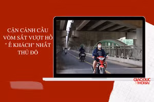 Cận cảnh cầu vòm sắt vượt hồ 'ế khách' nhất Thủ đô