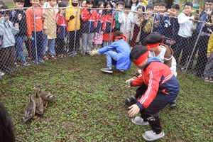 Trường học tái hiện trò chơi dân gian tại không gian hội chợ xuân